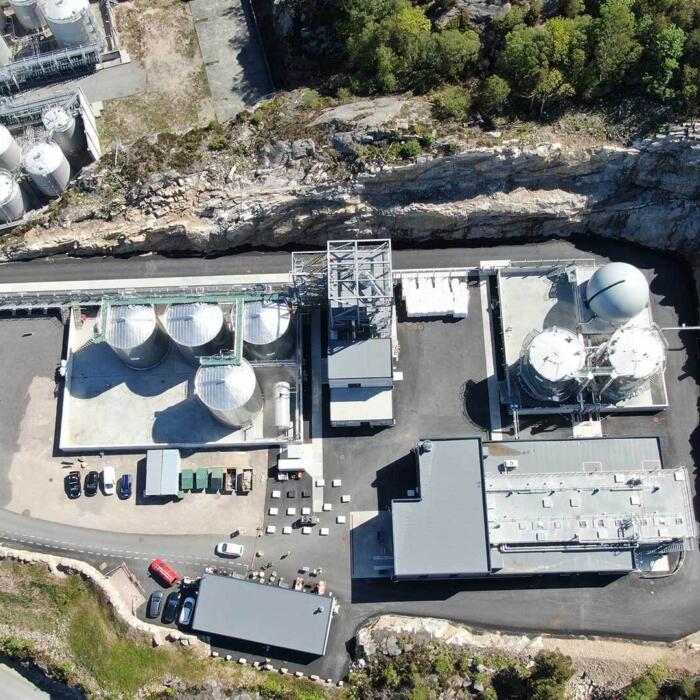 Aerial view Lindesnes Plant OPT