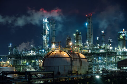 Process Plant by Night
