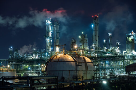 Process Plant by Night